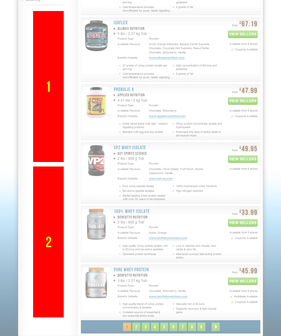 Whey Product Search